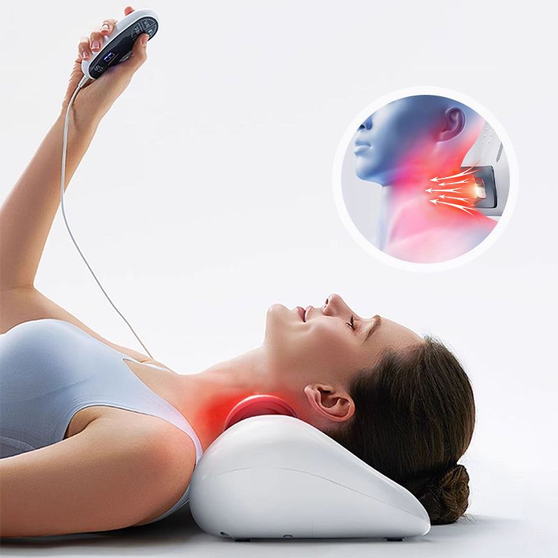 💥🥰Rotlicht-Therapie Nacken-Traktionskissen, elastisch, beruhigend, stimulierend
