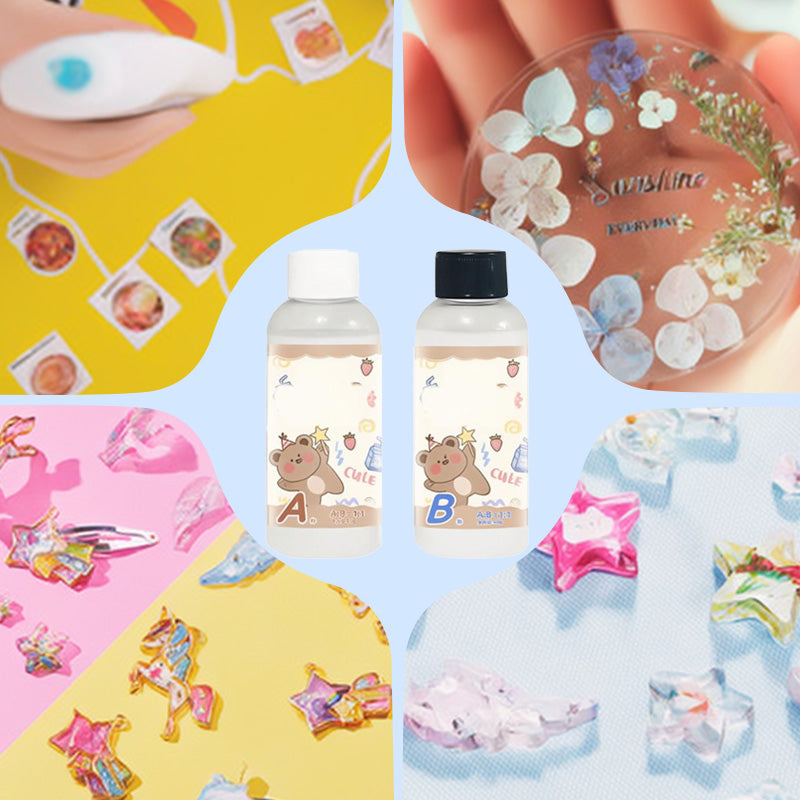 📢✨👨‍👩‍👧‍👦Kristallklares Epoxidharz- und Härter-Set✨