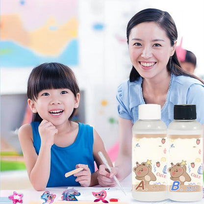 📢✨👨‍👩‍👧‍👦Kristallklares Epoxidharz- und Härter-Set✨