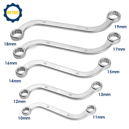 S-förmiger Doppelringschlüssel-Set (5-teilig)
