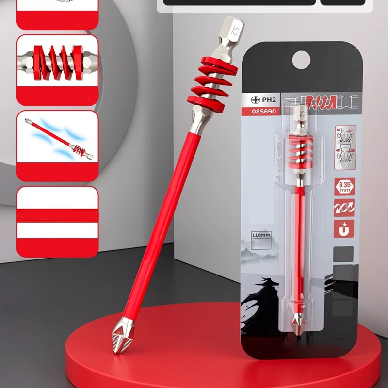 Magnetischer Anti-Rutsch-Kreuzschlitz-Bit mit Feder