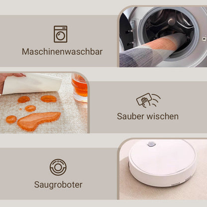 ✨Wasserfest, rutschfest, schmutzabweisend und leicht zu reinigen  ✨ Moderner Teppich im Cream-Style – Weicher Wohnzimmer- & Schlafzimmerteppich, stilvoll für Sofa, Couchtisch & Bettkante