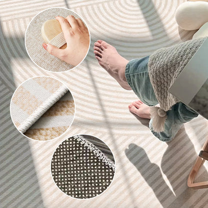 ✨Wasserfest, rutschfest, schmutzabweisend und leicht zu reinigen  ✨ Moderner Teppich im Cream-Style – Weicher Wohnzimmer- & Schlafzimmerteppich, stilvoll für Sofa, Couchtisch & Bettkante