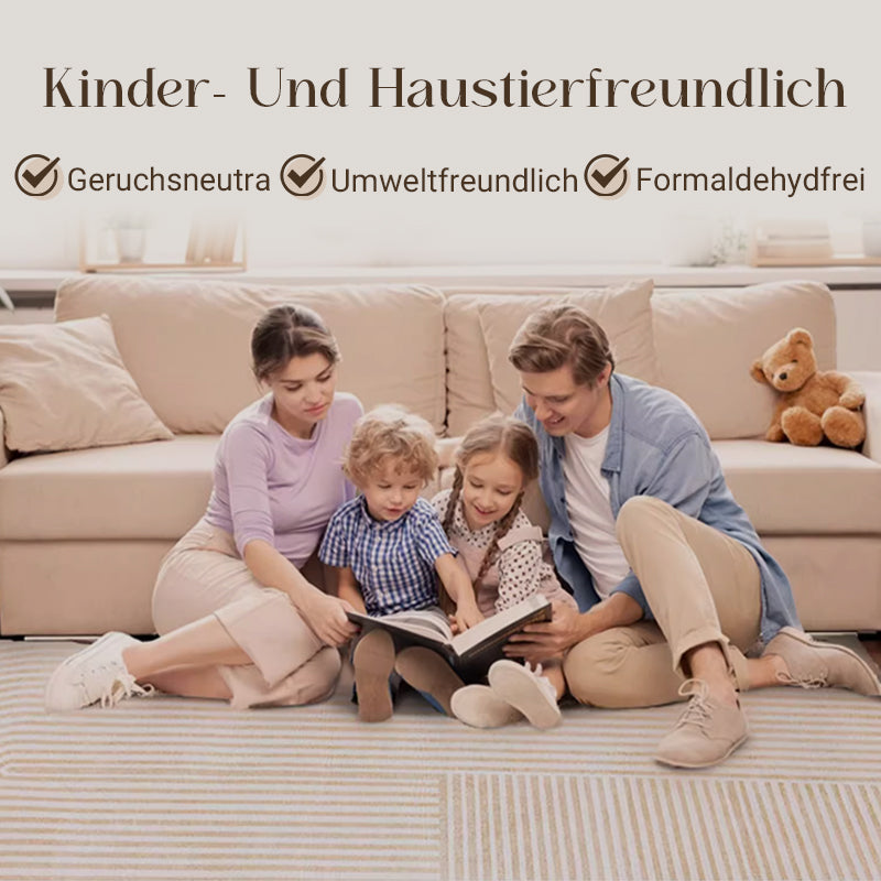✨Wasserfest, rutschfest, schmutzabweisend und leicht zu reinigen  ✨ Moderner Teppich im Cream-Style – Weicher Wohnzimmer- & Schlafzimmerteppich, stilvoll für Sofa, Couchtisch & Bettkante