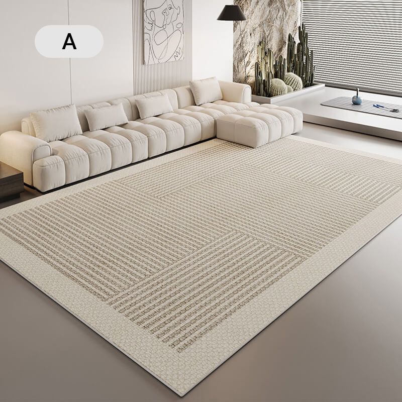 ✨Wasserfest, rutschfest, schmutzabweisend und leicht zu reinigen  ✨ Moderner Teppich im Cream-Style – Weicher Wohnzimmer- & Schlafzimmerteppich, stilvoll für Sofa, Couchtisch & Bettkante