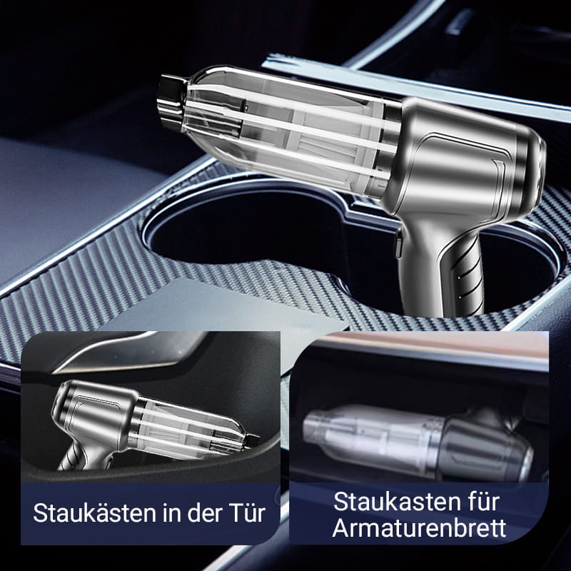 Kabelloser Autostaubsauger – Starke Saugkraft, 60 Minuten Akkulaufzeit, Geeignet für Autos und Sofas