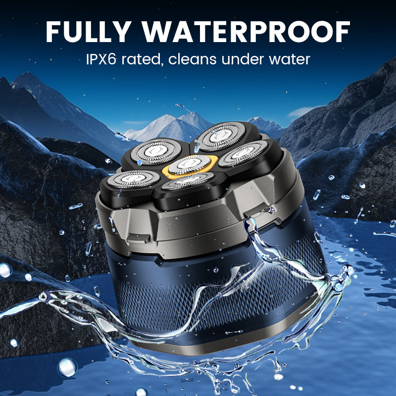 💧✂️💈Wasserdichter 6-fach Rasierer für den Kopf 💧✂️💈