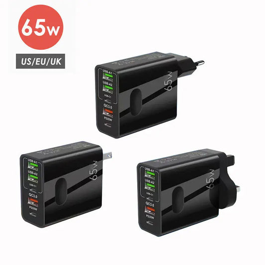 [Praktisches Geschenk] 65W Schnellladegerät mit mehreren Anschlüssen