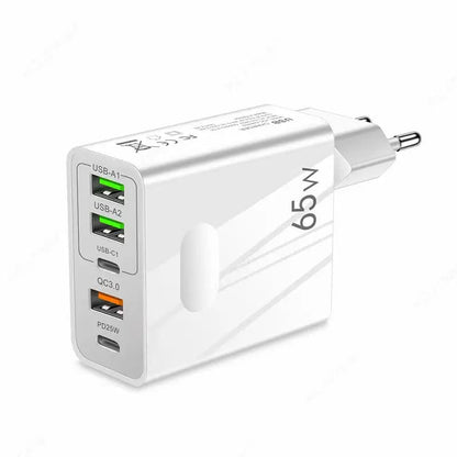 [Praktisches Geschenk] 65W Schnellladegerät mit mehreren Anschlüssen