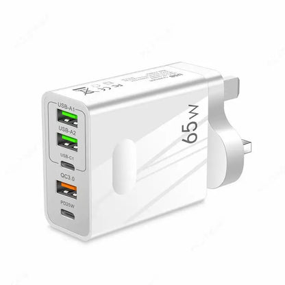 [Praktisches Geschenk] 65W Schnellladegerät mit mehreren Anschlüssen