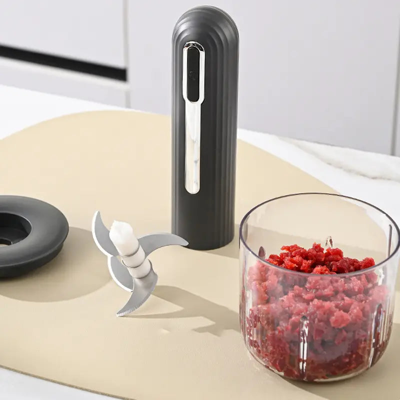🔪USB-Kabelloser Küchenzerkleinerer für Fleisch, Saucen und mehr – Schnell, hygienisch und einfach! 🍖🥦