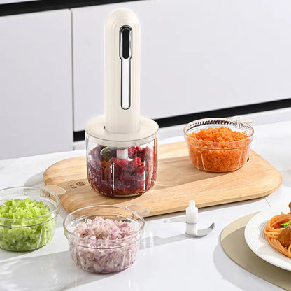 🔪USB-Kabelloser Küchenzerkleinerer für Fleisch, Saucen und mehr – Schnell, hygienisch und einfach! 🍖🥦
