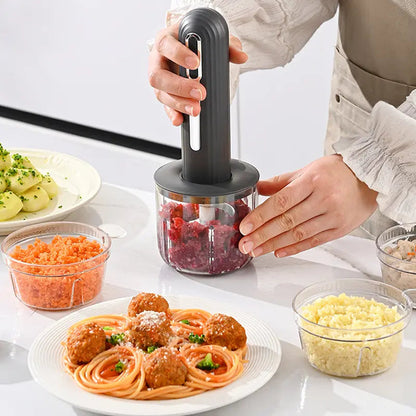 🔪USB-Kabelloser Küchenzerkleinerer für Fleisch, Saucen und mehr – Schnell, hygienisch und einfach! 🍖🥦