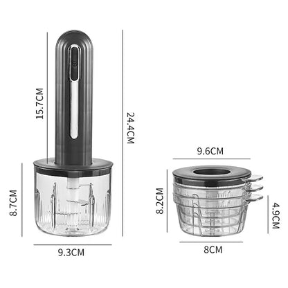 🔪USB-Kabelloser Küchenzerkleinerer für Fleisch, Saucen und mehr – Schnell, hygienisch und einfach! 🍖🥦