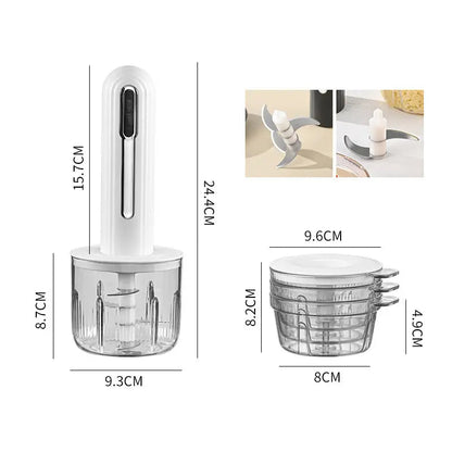 🔪USB-Kabelloser Küchenzerkleinerer für Fleisch, Saucen und mehr – Schnell, hygienisch und einfach! 🍖🥦