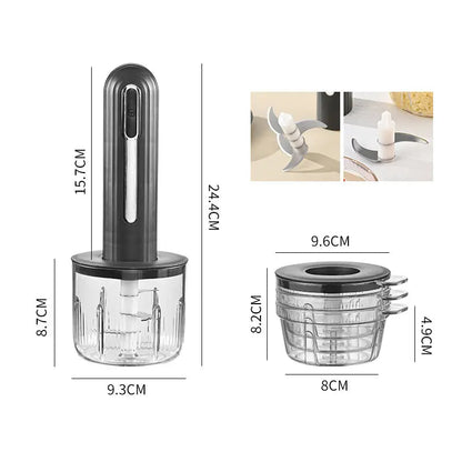 🔪USB-Kabelloser Küchenzerkleinerer für Fleisch, Saucen und mehr – Schnell, hygienisch und einfach! 🍖🥦