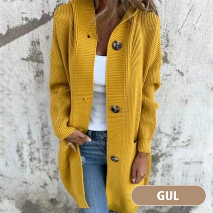 💕Herbst Heißer Verkauf Alle-Spiel frauen Taste Kapuze Strickjacke