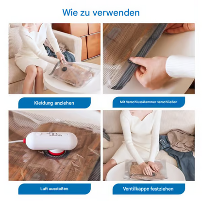 Vakuum-Aufbewahrungsbeutel mit elektrischer USB-Pumpe