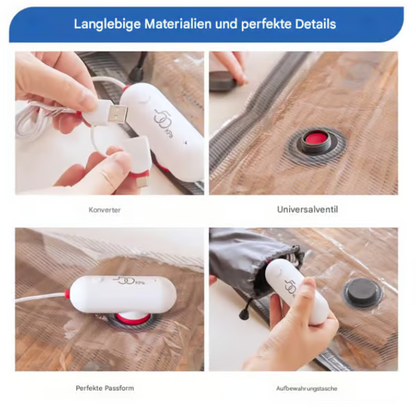 Vakuum-Aufbewahrungsbeutel mit elektrischer USB-Pumpe
