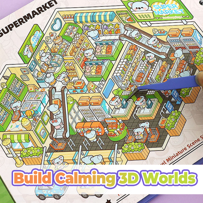 DIY 3D-Aufkleber-Sammelbuch, 12 Stück💕Erwachsene und Kinder können damit spielen