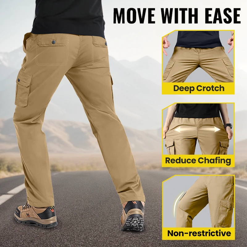 👖🏃 Herren-Cargohose mit mehreren Taschen – atmungsaktives Material und moderner Schnitt für Outdoor- oder Stadtaktivitäten 🏙️📦