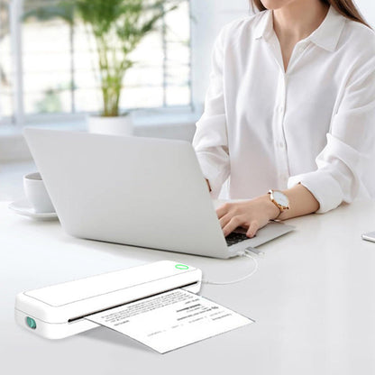 Kabelloser Mini-Thermodrucker A4 mit Papier