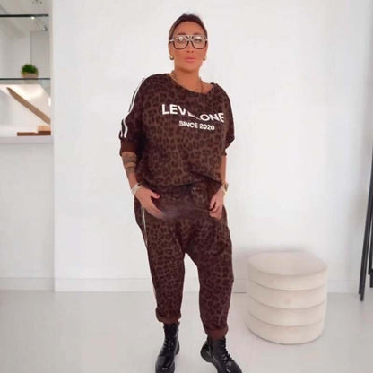💜 LETZTER TAG DER AKTION – 50 % RABATT 💜 Elegantes Damen-Set mit Leopardenmuster