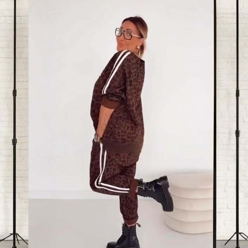 💜 LETZTER TAG DER AKTION – 50 % RABATT 💜 Elegantes Damen-Set mit Leopardenmuster