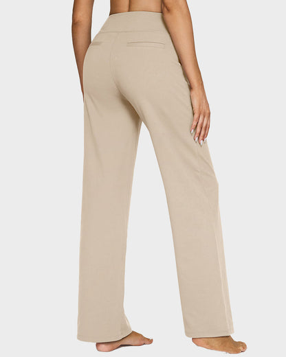 💖LAST-DAY-AKTION – 50 % RABATT 💖 Lässige Yoga-Hose mit weitem Bein für Damen mit hoher Taille und Stretch