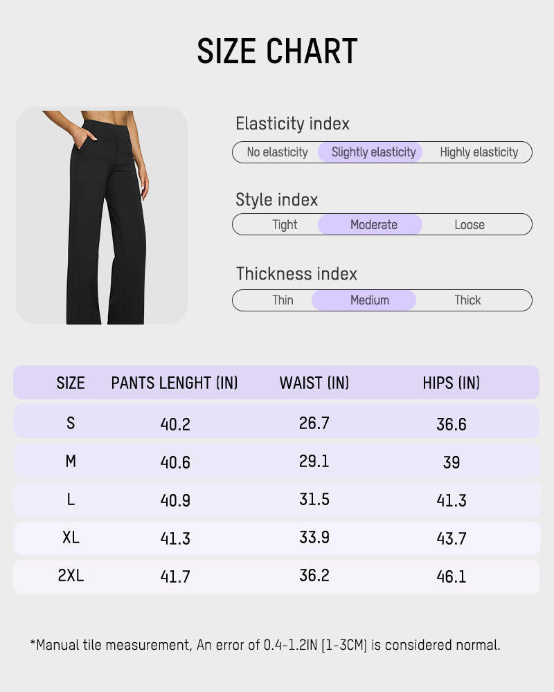 💖LAST-DAY-AKTION – 50 % RABATT 💖 Lässige Yoga-Hose mit weitem Bein für Damen mit hoher Taille und Stretch