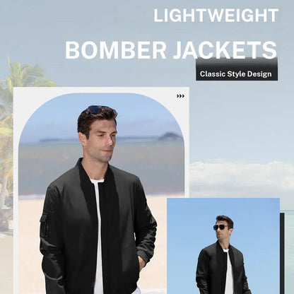 Leichte Bomberjacke für Herren – 💪 Wind- und spritzwassergeschützt