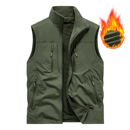 Ein Must-Have für Herbst und Winter🔥Herrenweste in Übergröße mit mehreren Taschen, wendbar, modisch und vielseitig