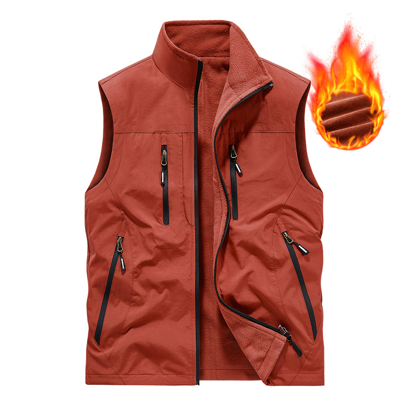 Ein Must-Have für Herbst und Winter🔥Herrenweste in Übergröße mit mehreren Taschen, wendbar, modisch und vielseitig