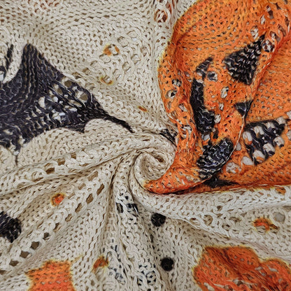 Damen-Halloween-Strickpullover im lockeren Schnitt mit Fledermausärmel