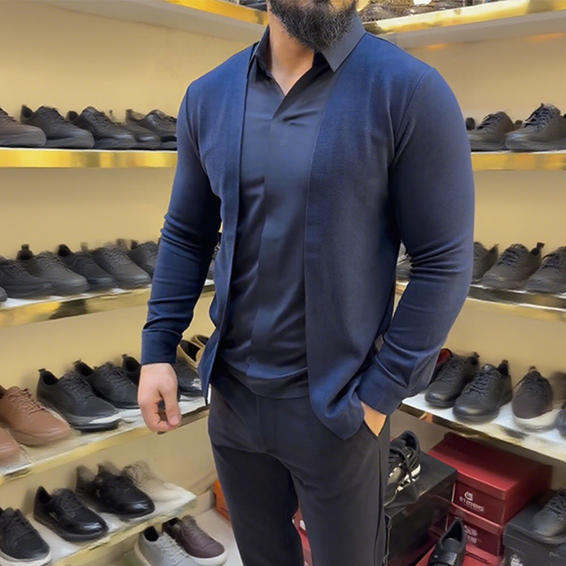 🔥Ausgewählte Herrenmode 50 % Rabatt🔥Herren Hemd in Layering-Optik