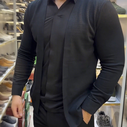 🔥Ausgewählte Herrenmode 50 % Rabatt🔥Herren Hemd in Layering-Optik