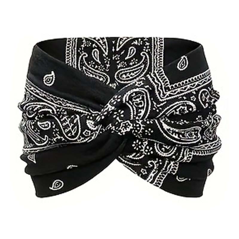 💥 Elastisches, breites Stirnband im Retro-Bohème-Stil für Damen, das gekreuzte Stirnband ist schön und praktisch