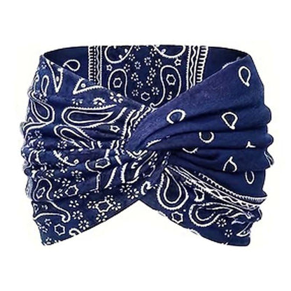 💥 Elastisches, breites Stirnband im Retro-Bohème-Stil für Damen, das gekreuzte Stirnband ist schön und praktisch