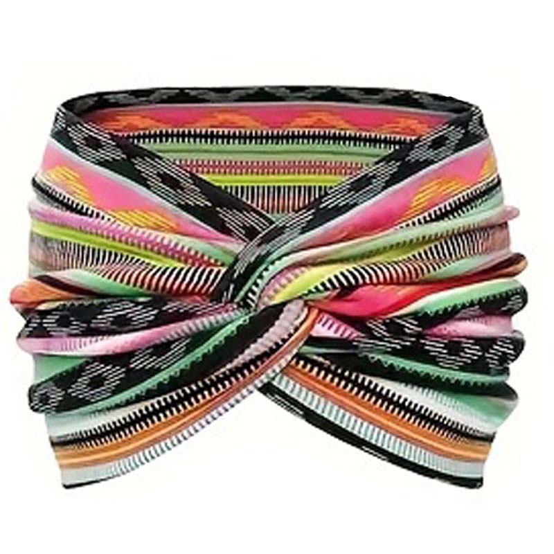 💥 Elastisches, breites Stirnband im Retro-Bohème-Stil für Damen, das gekreuzte Stirnband ist schön und praktisch