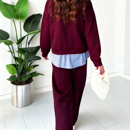 🎁Begrüßen Sie Weihnachten mit 50 % Rabatt💥2-teiliges Set aus langärmeligem Oberteil und Hose für Damen