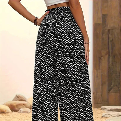 👗⏰ 50% RABATT – Damen-Hose mit gerafftem Hohem Bund & weitem Bein 🌿💨 luftig, elegant, Oversize-Style für Büro & Freizeit – schnell sichern!