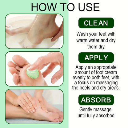 Fußmasken-Creme mit Teebaumöl 🦶 — Aloe für intensive Feuchtigkeit, Vitamin E zur Reparatur rissiger Haut: Genießen Sie eine Fußpflege in Spa-Qualität für zu Hause 🧴