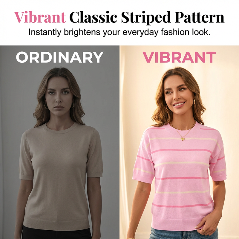 Women's Classic Striped Short-Sleeve T-Shirt