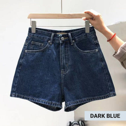 Women's High-Waist Loose Fit Denim Shorts