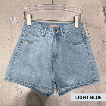 Women's High-Waist Loose Fit Denim Shorts