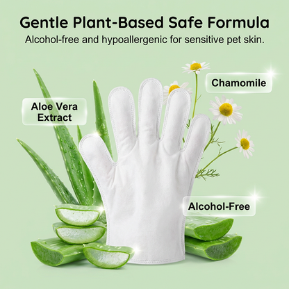 Hypoallergenic Pet Grooming Glove Wipes