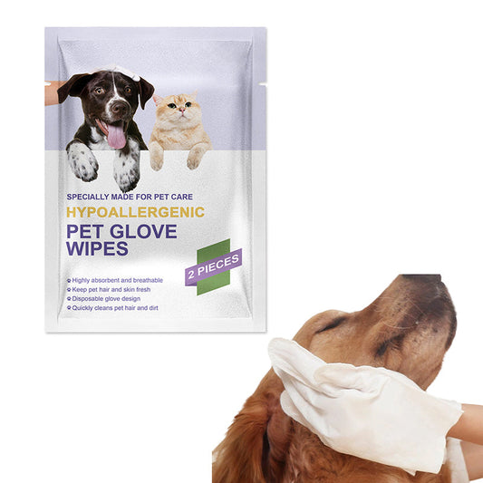 Hypoallergenic Pet Grooming Glove Wipes