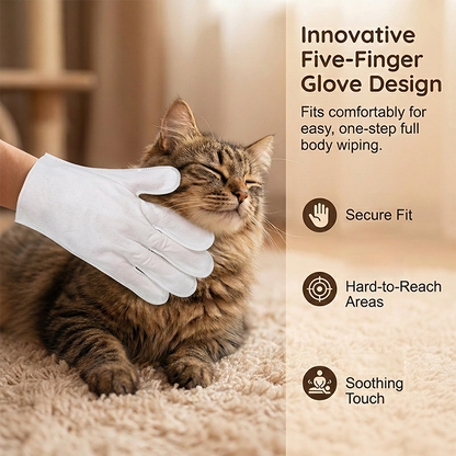 Hypoallergenic Pet Grooming Glove Wipes