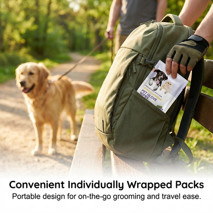 Hypoallergenic Pet Grooming Glove Wipes