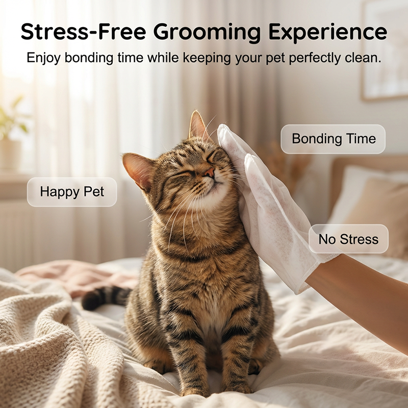 Hypoallergenic Pet Grooming Glove Wipes